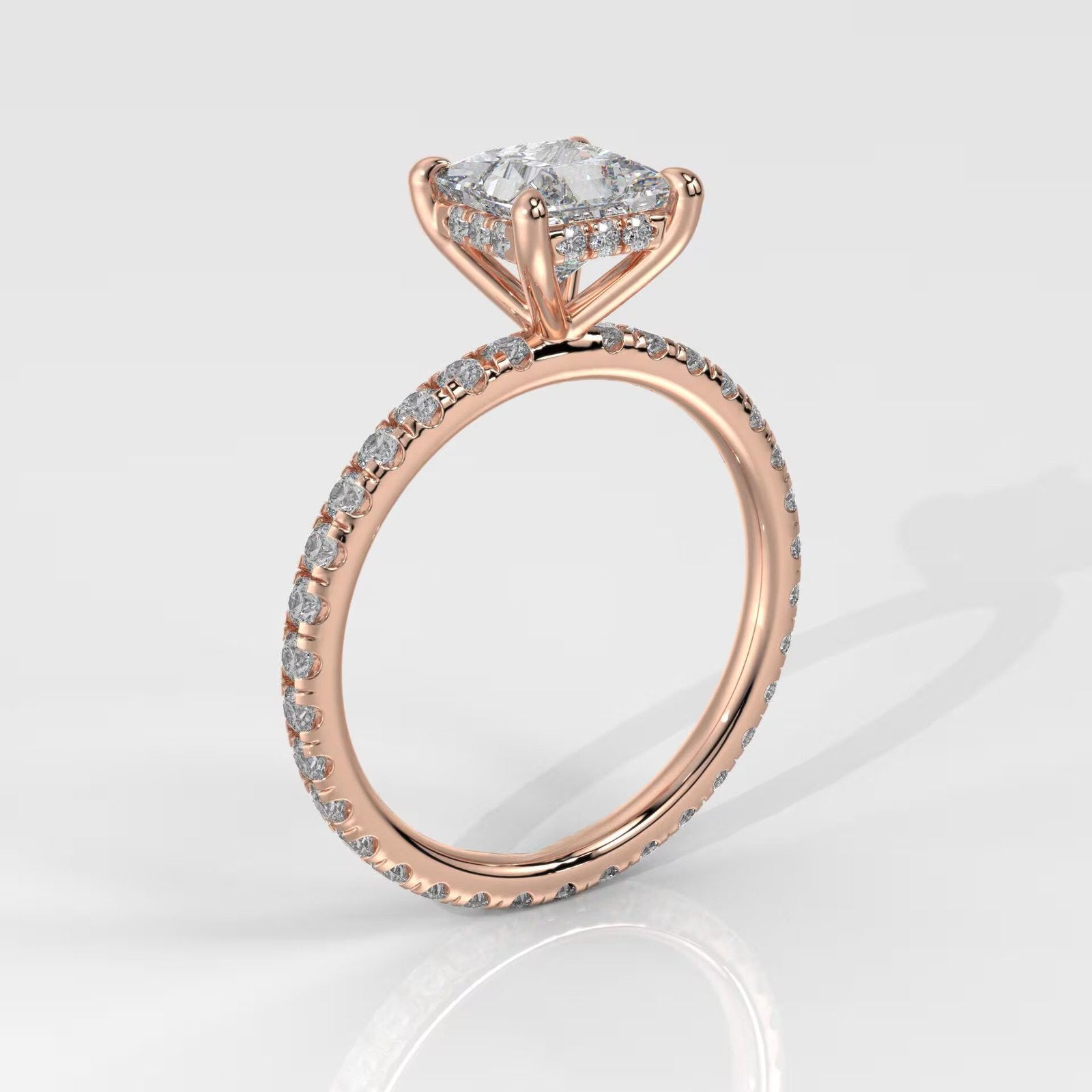 Princess Cut Halo Engagement Ring