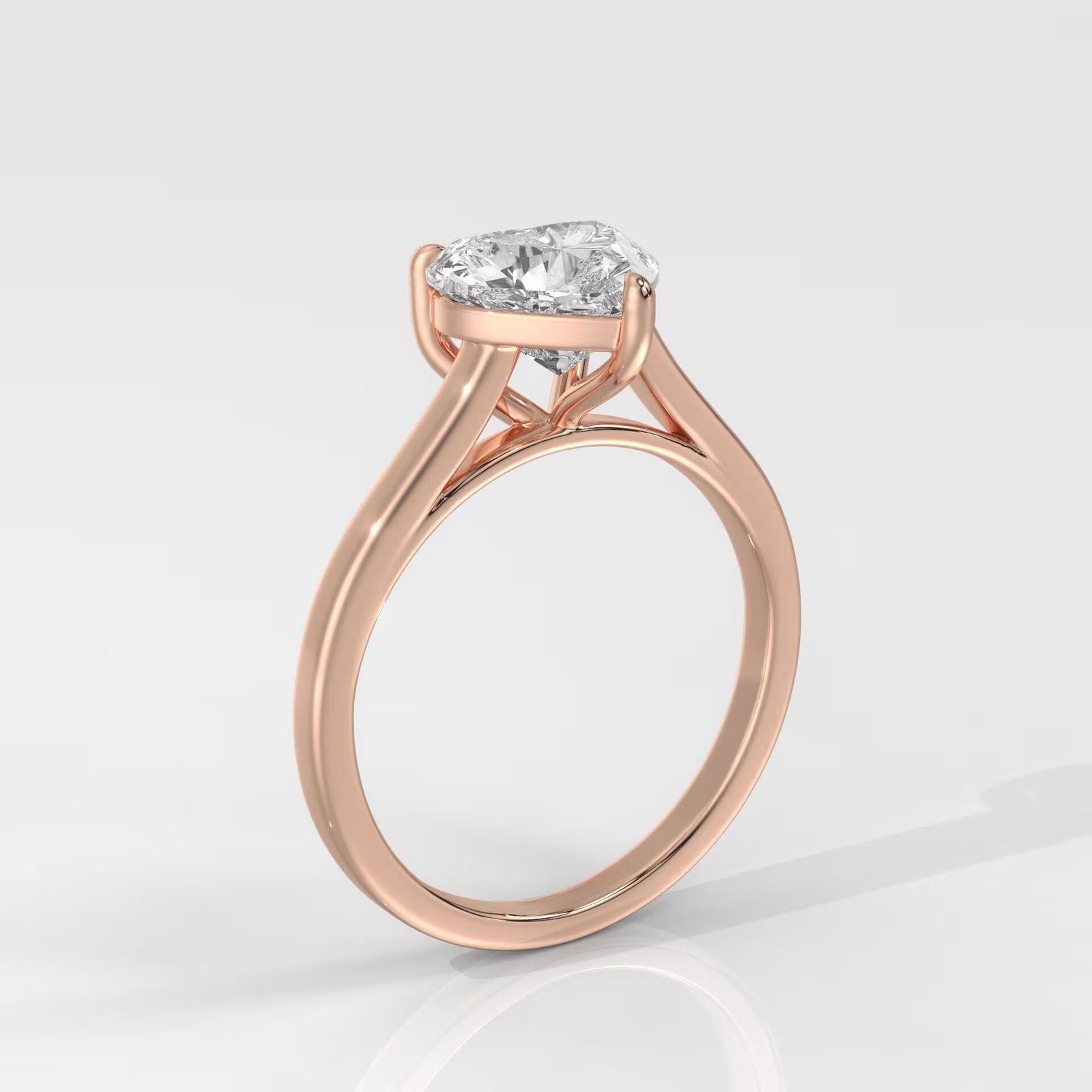 Heart Cut Lab Grown Diamond Engagement Ring