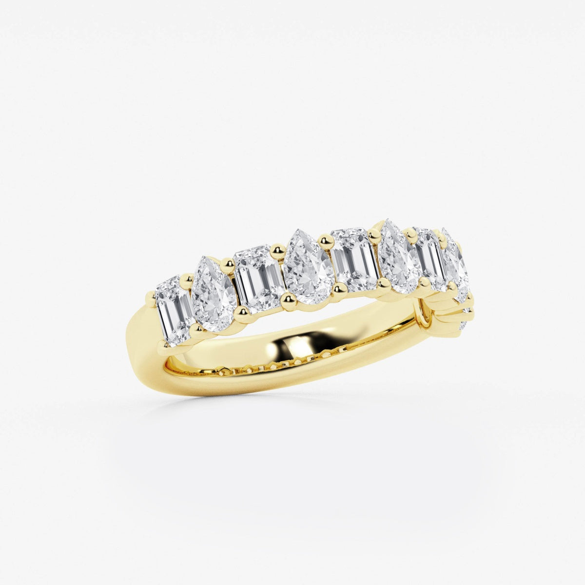Valeria - Alternating Stone Design Wedding Ring