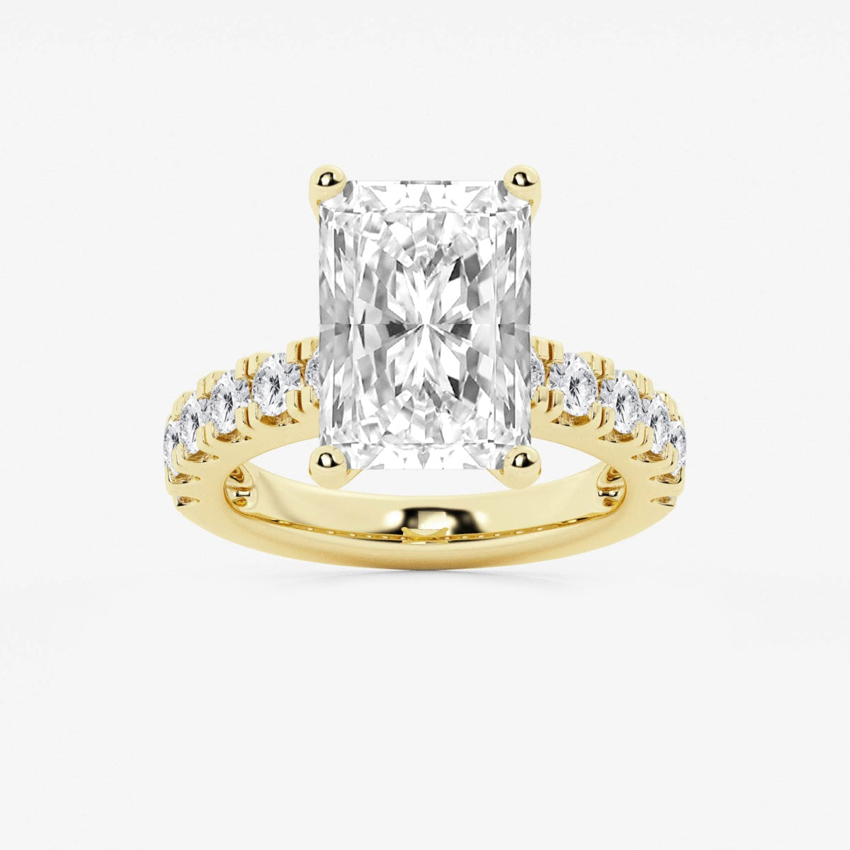 Aurora - Split Prong Side Stones Engagement Ring