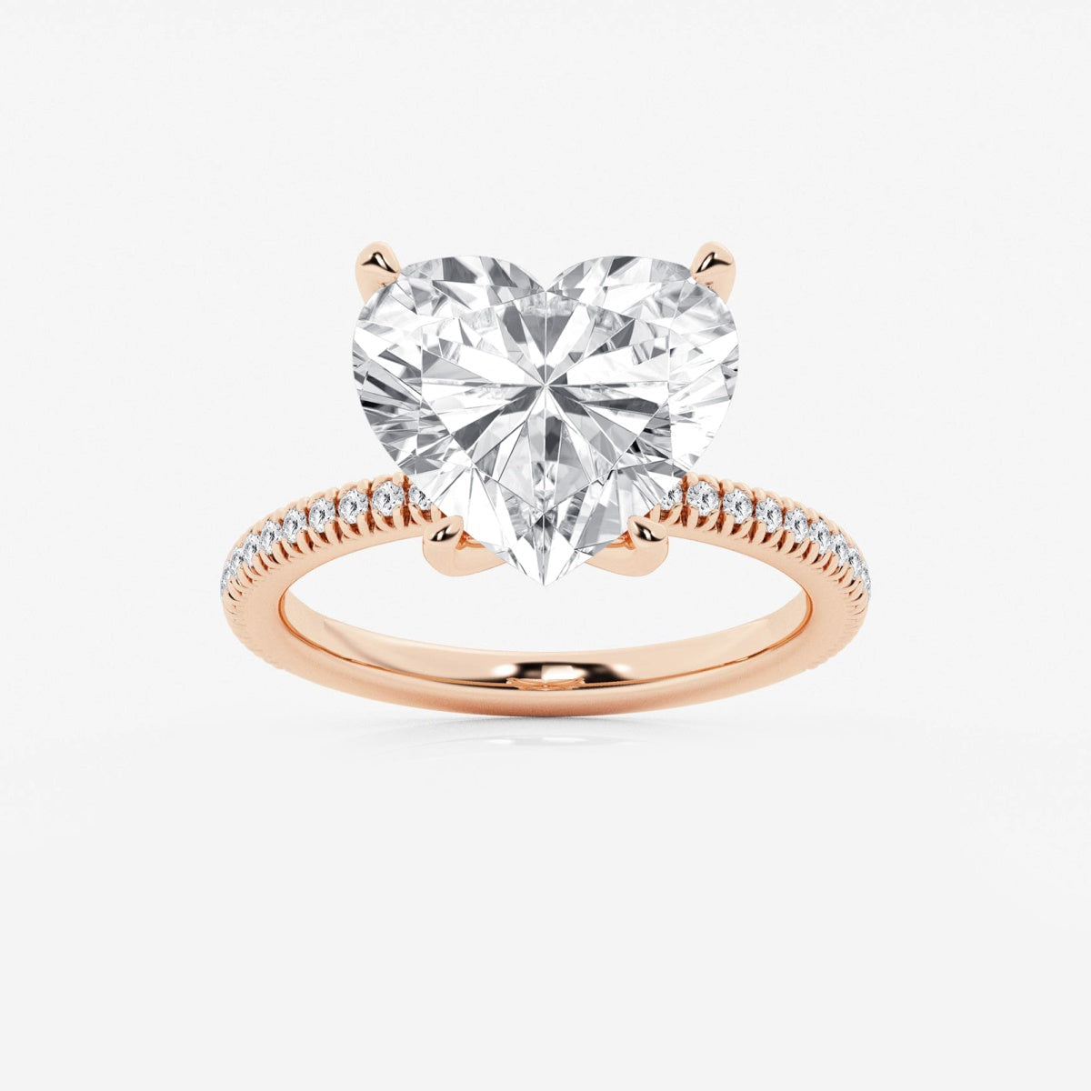 Camila - Scalloped Pave Design Engagement Ring