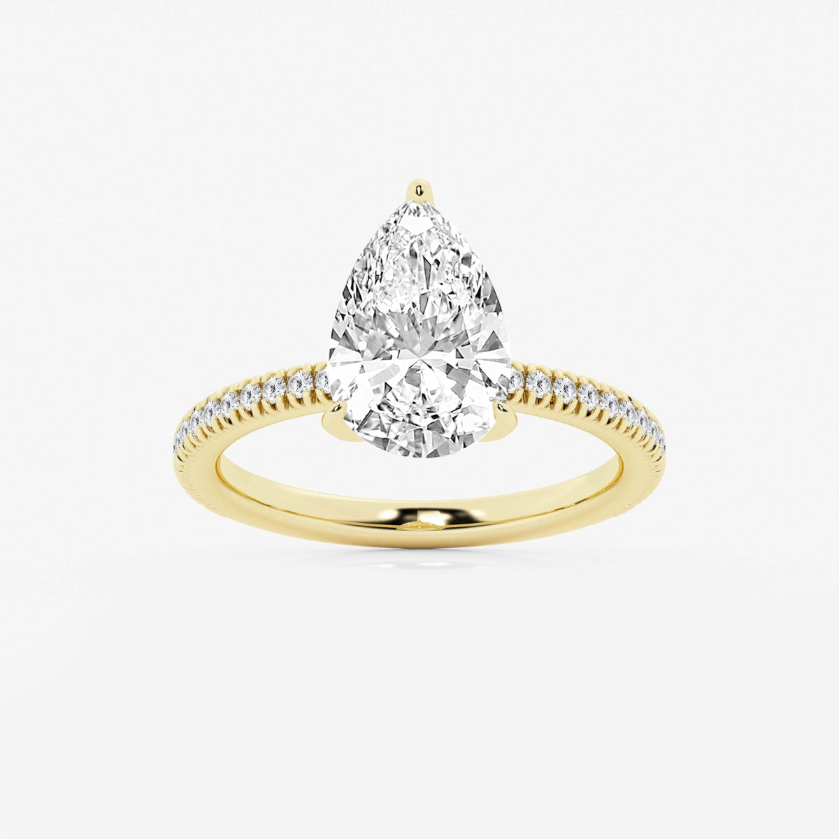 Camila - Scalloped Pave Design Engagement Ring