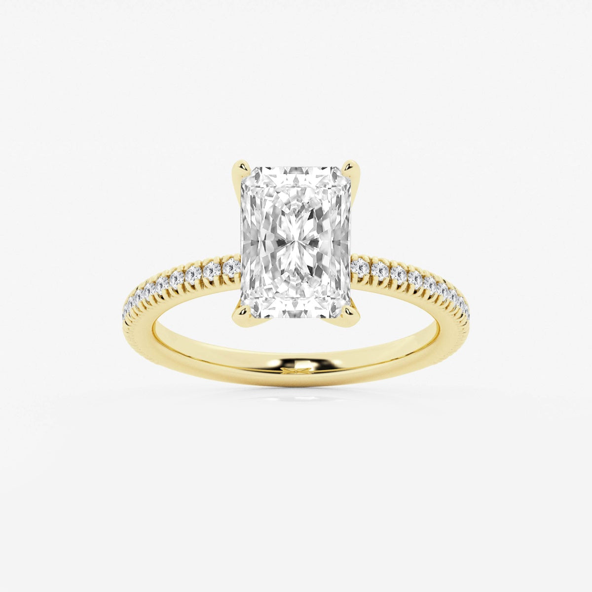 Camila - Scalloped Pave Design Engagement Ring