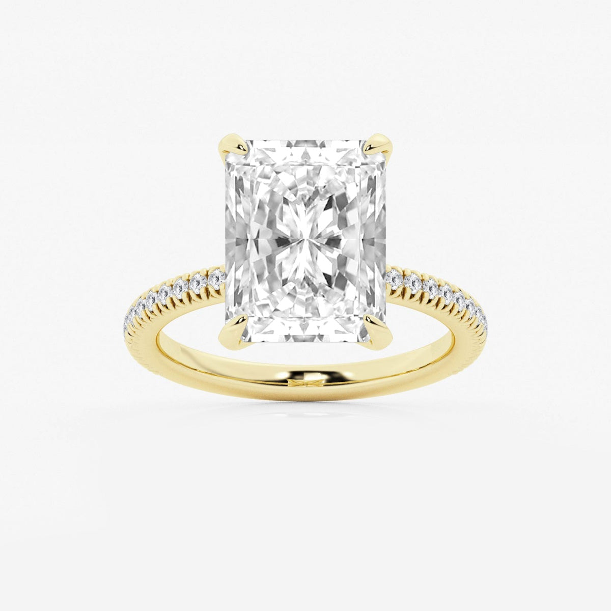 Camila - Scalloped Pave Design Engagement Ring