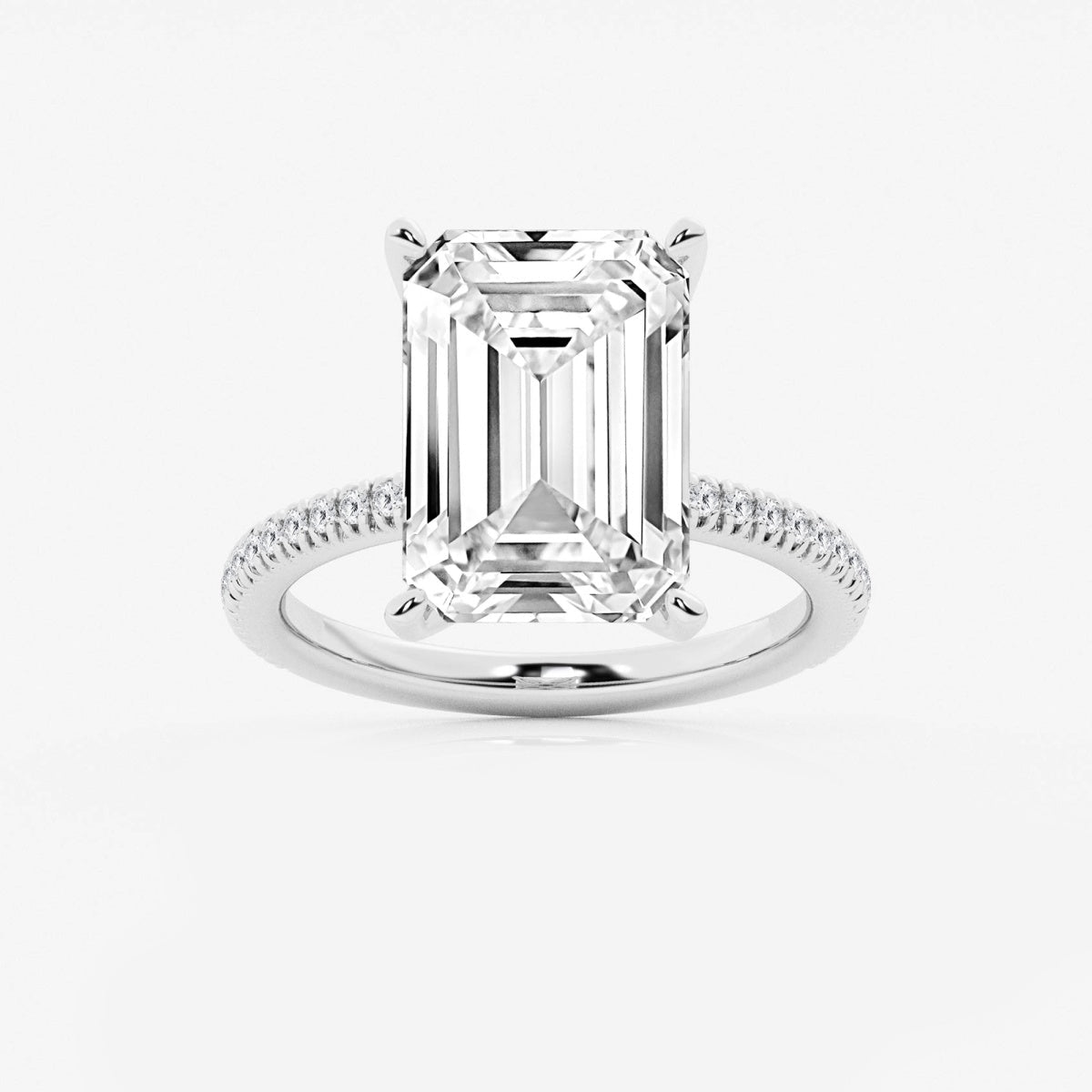 Camila - Scalloped Pave Design Engagement Ring