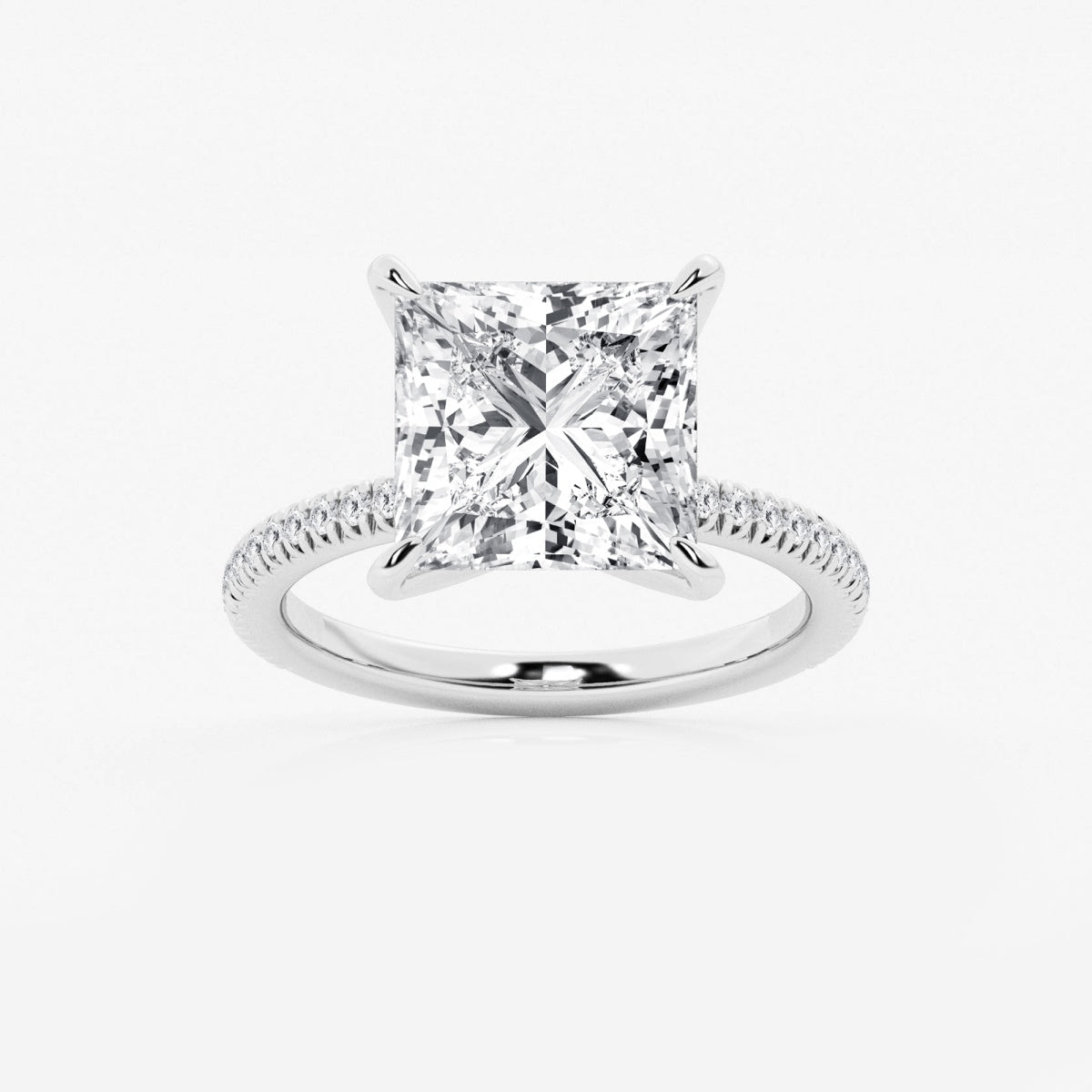 Camila - Scalloped Pave Design Engagement Ring