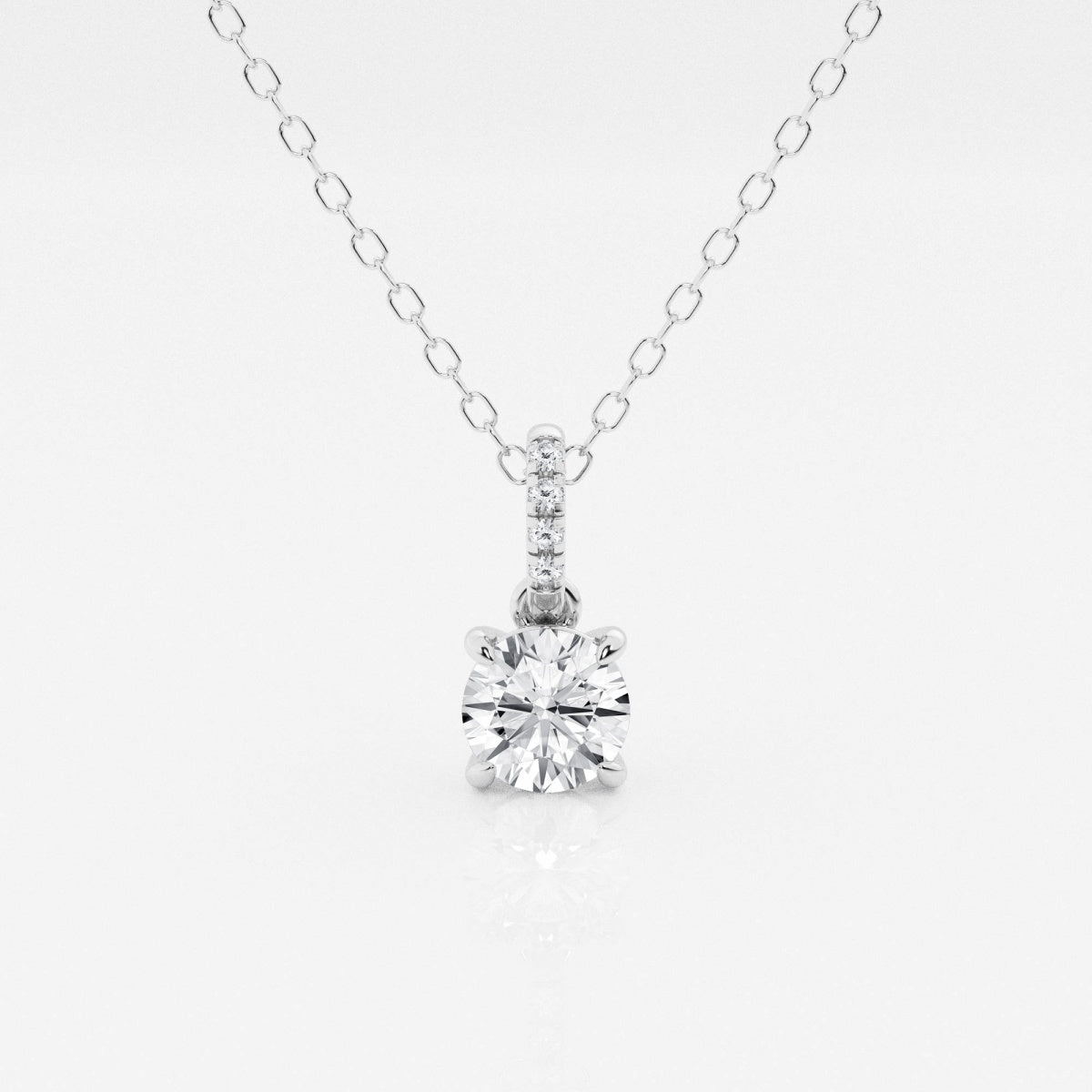 Elise - Elegant Hidden Halo Pendant Necklaces