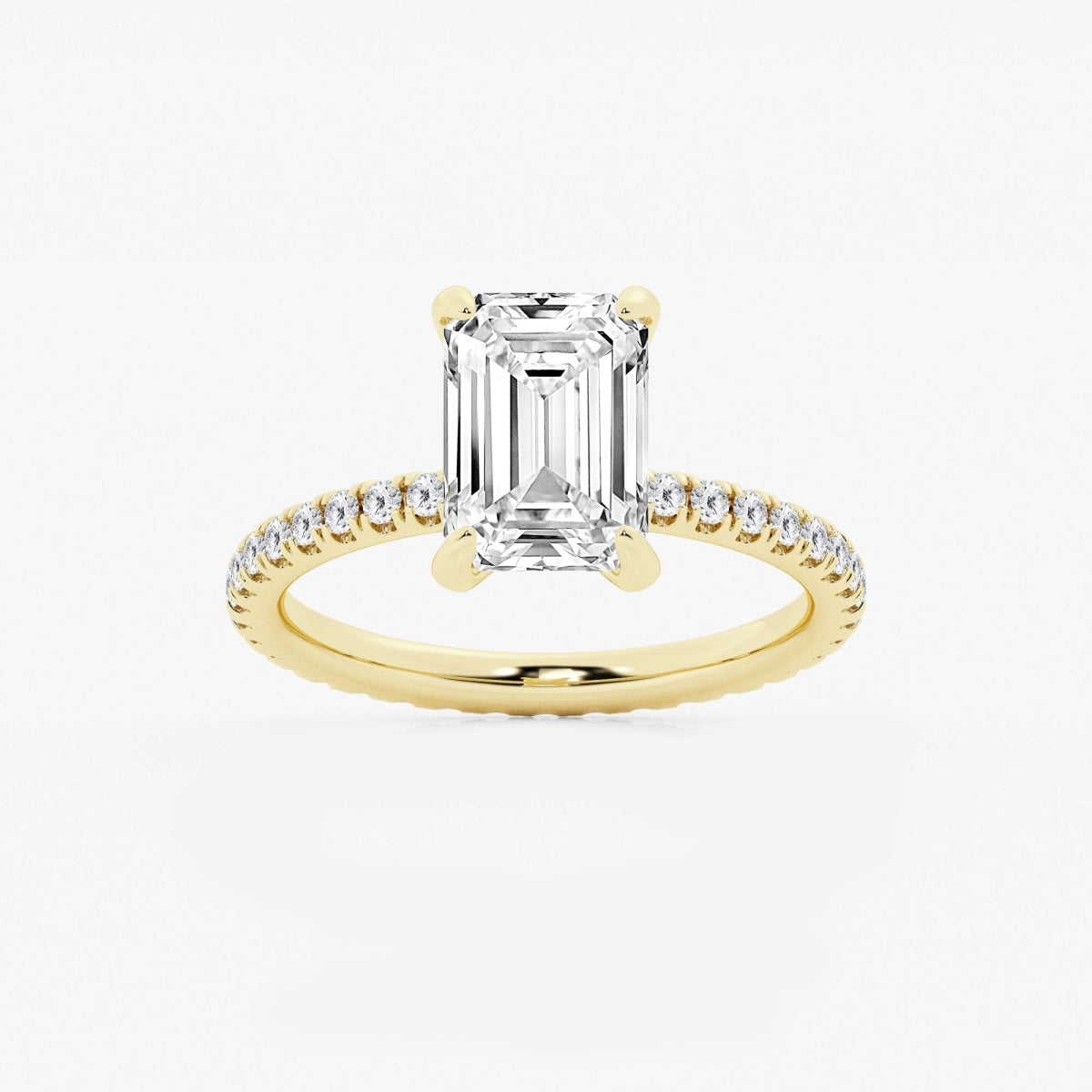 Evelyn - Eternity Side Stones Engagement Ring