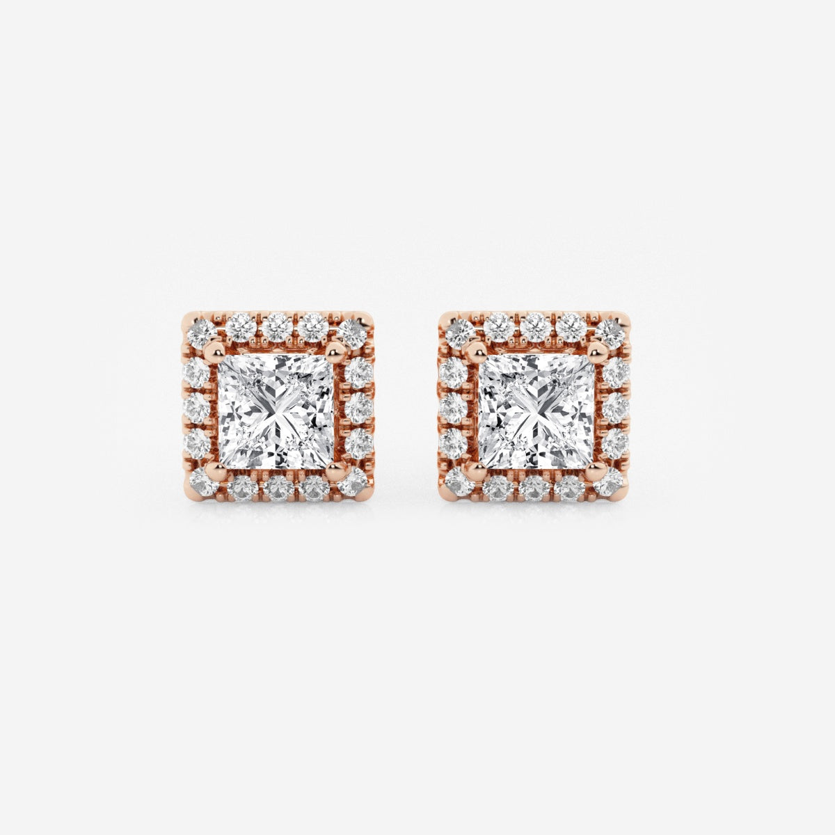 Haley - Radiant Halo Design Earrings