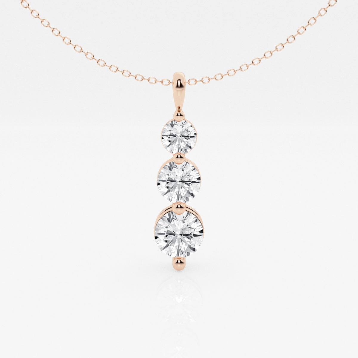 Khaleesi - Cascading Three-Stone Design Necklaces