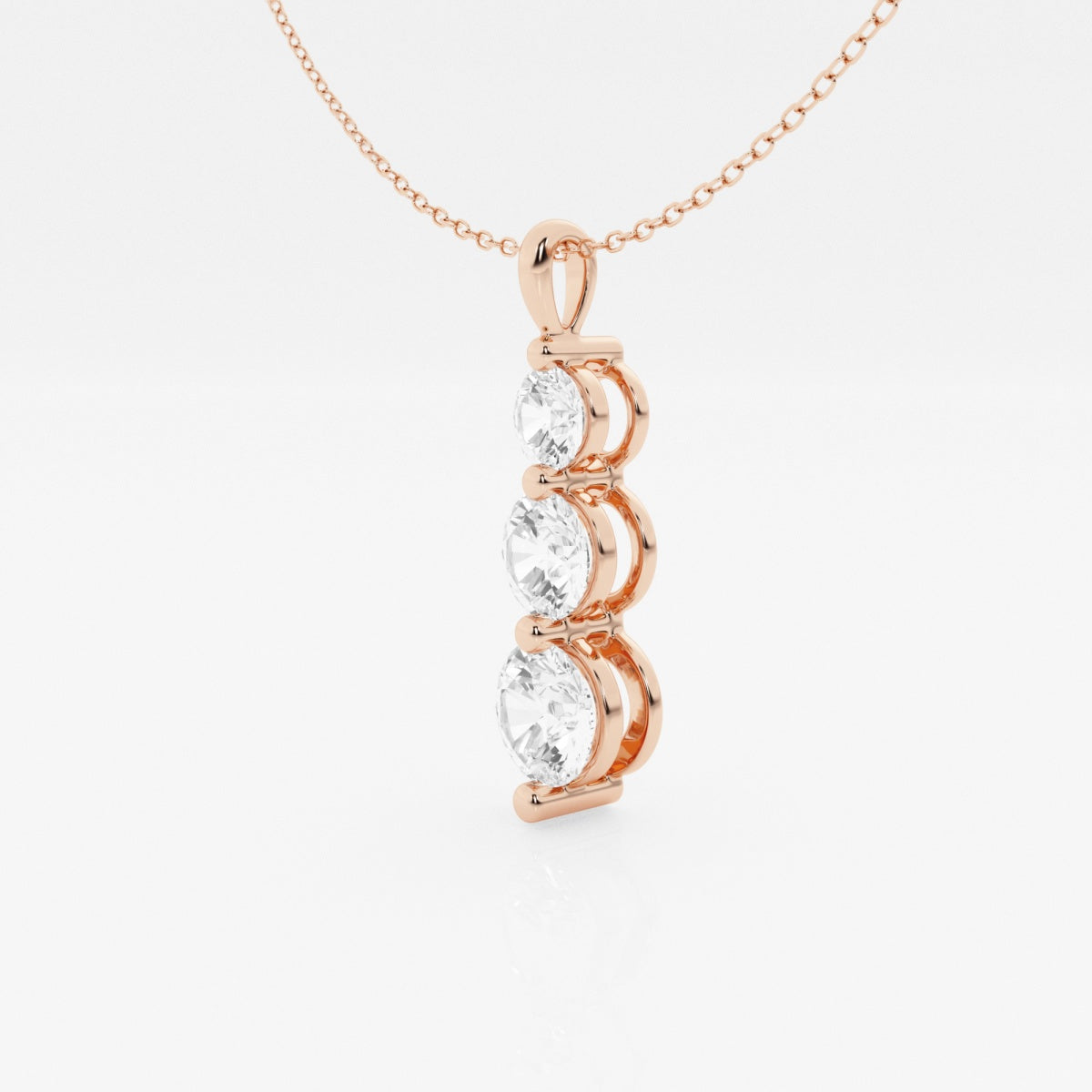Khaleesi - Cascading Three-Stone Design Necklaces