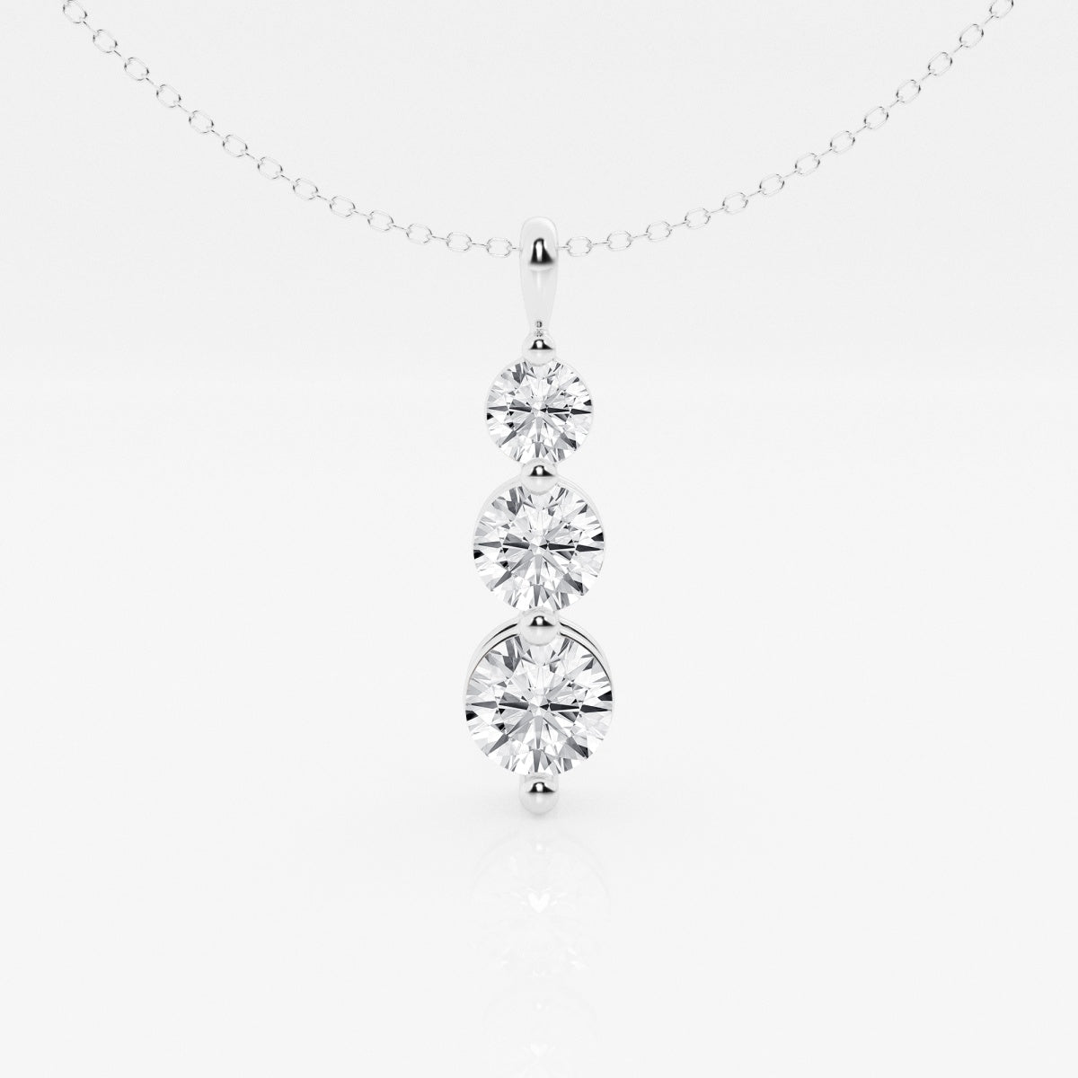 Khaleesi - Cascading Three-Stone Design Necklaces