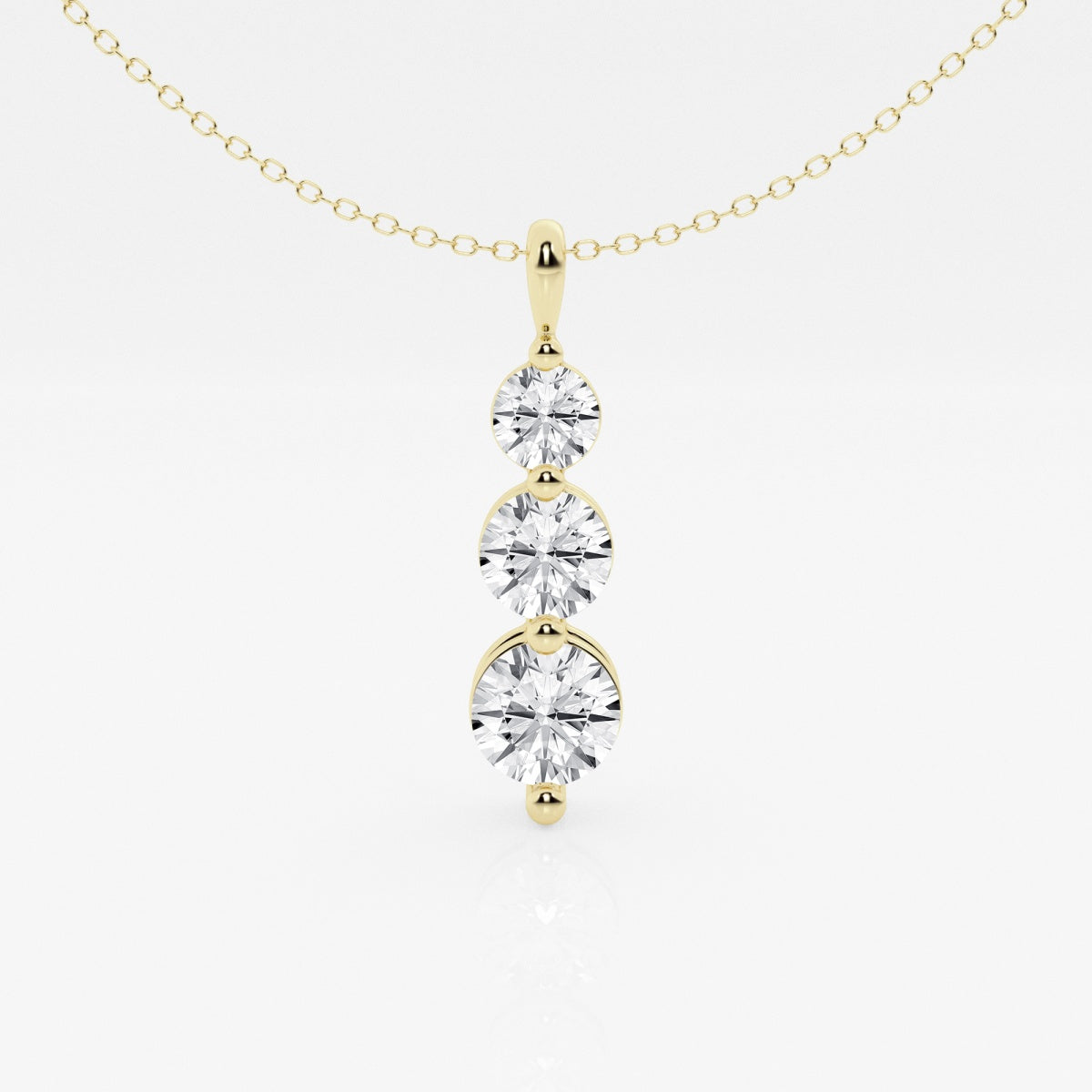 Khaleesi - Cascading Three-Stone Design Necklaces