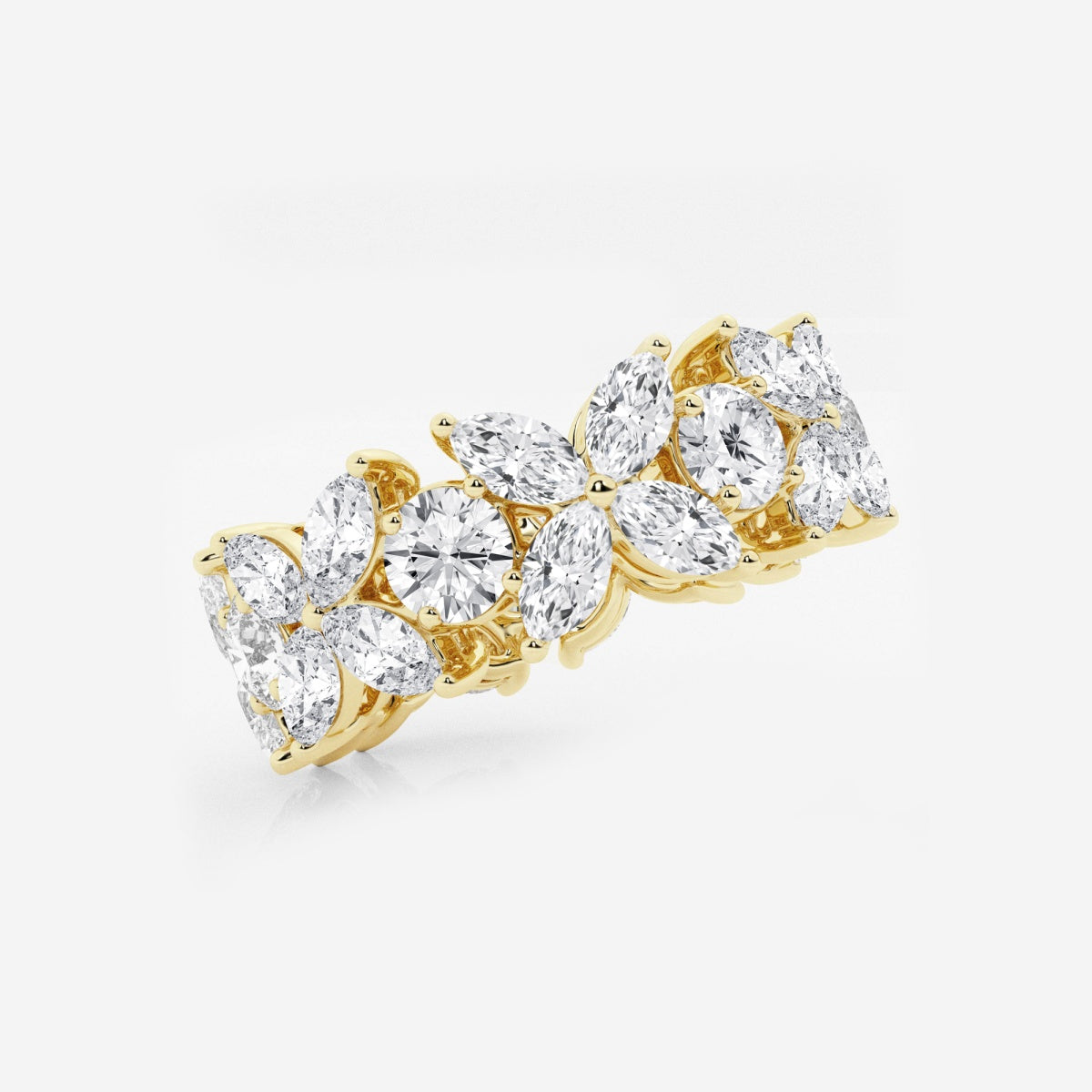 Diana - Floral-Inspired Eternity Wedding Ring