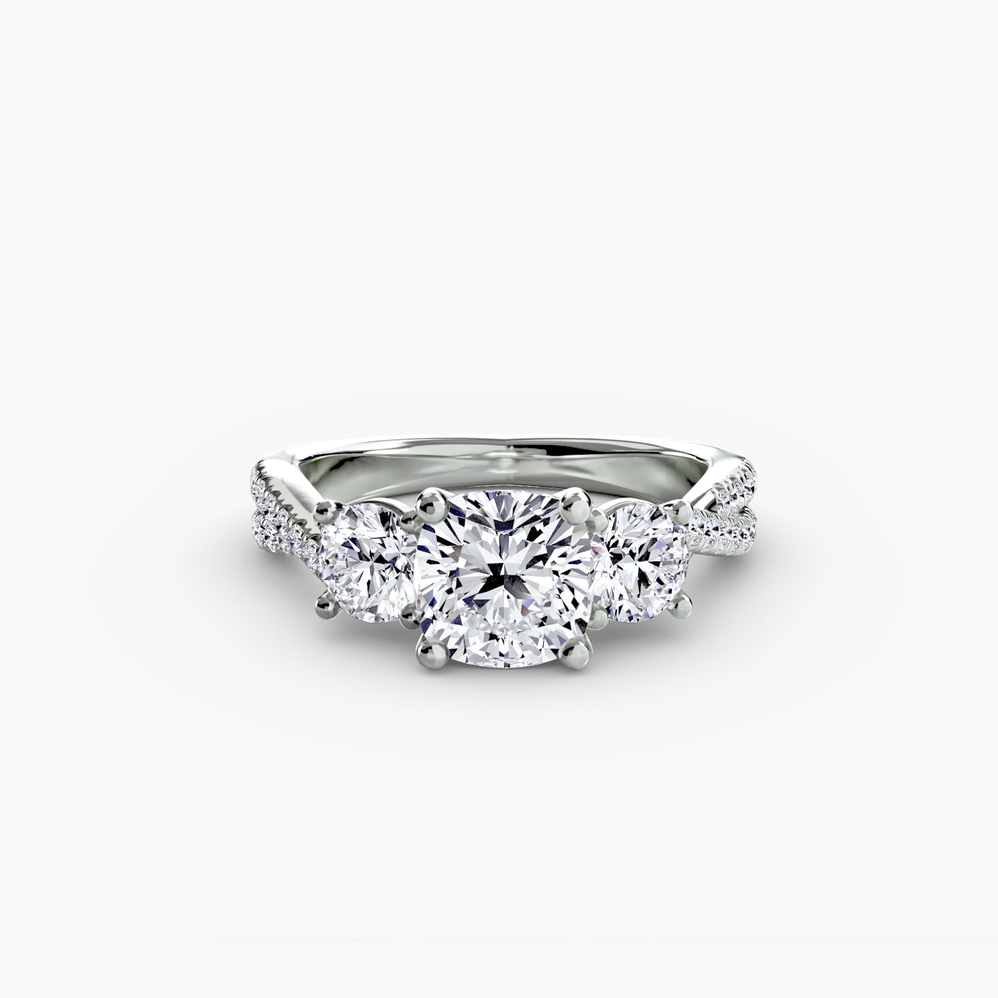 Three-Stone with PavÃ© Band 2