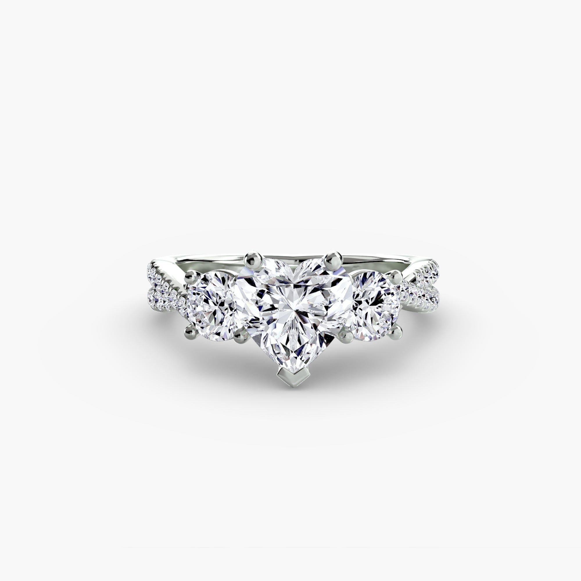 Three-Stone with PavÃ© Band 2