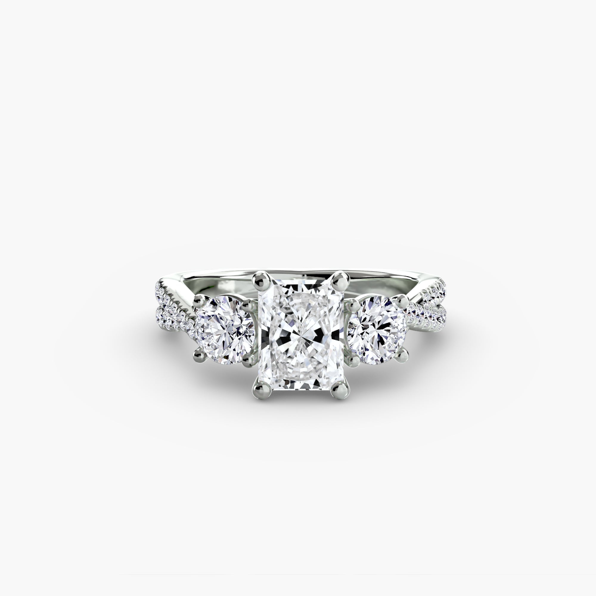Three-Stone with PavÃ© Band 2