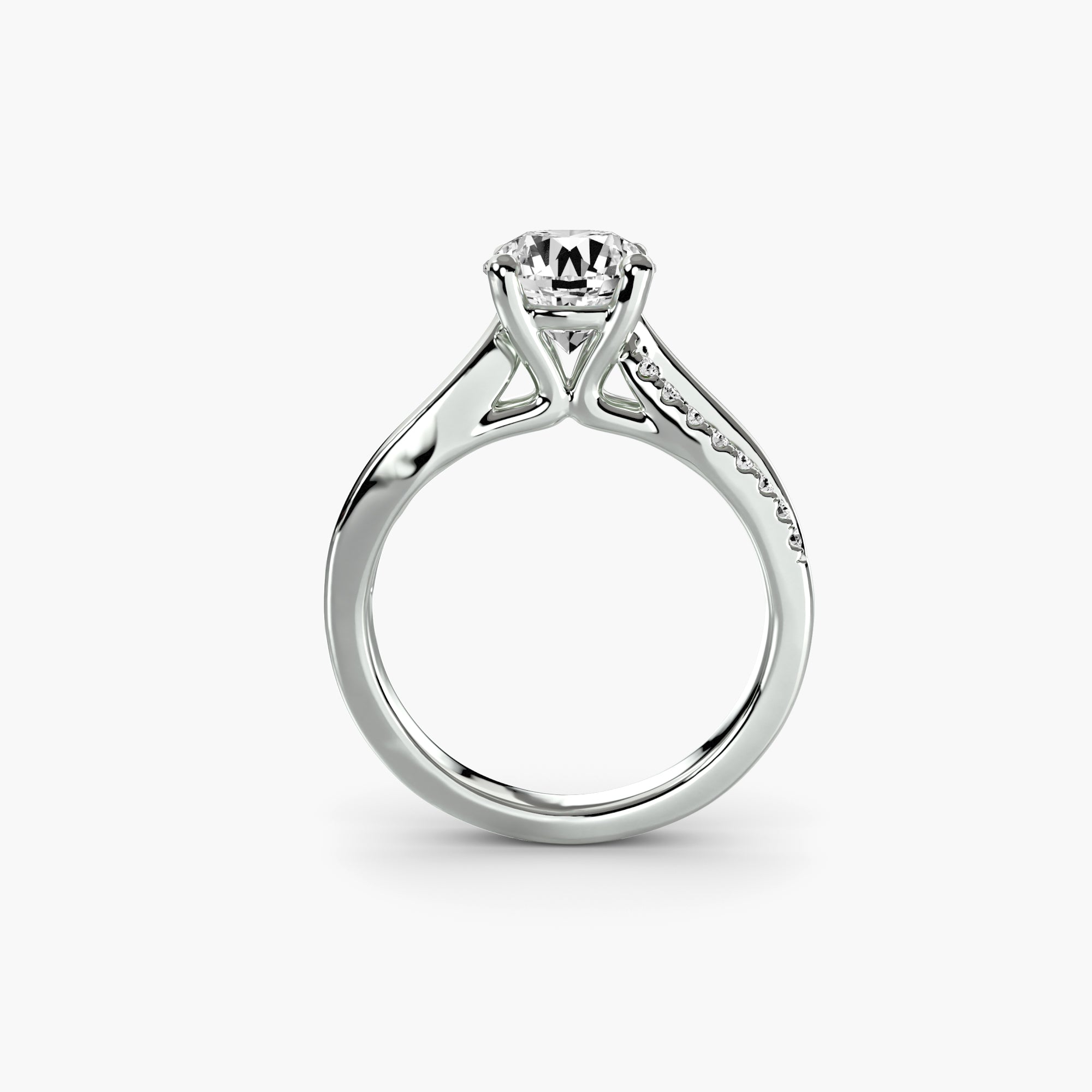 The Split Shank PavÃ© Solitaire