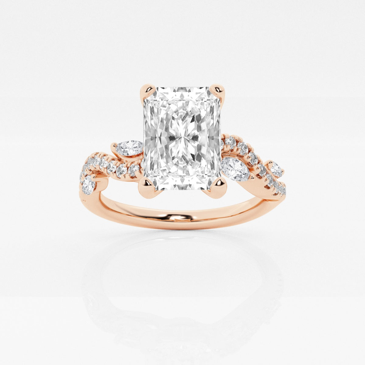 Scarlett - Vine-Inspired Side Stones Engagement Ring