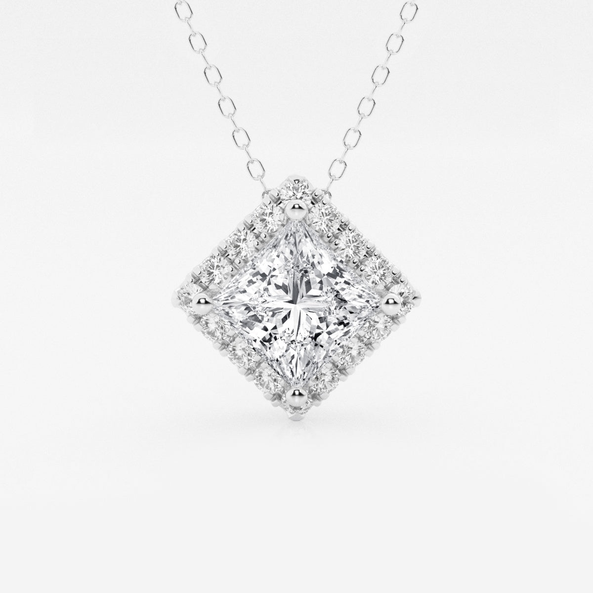 Sienna - Refined Halo Pendant Necklaces
