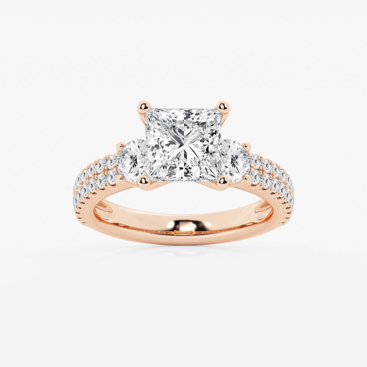 Vivienne - Double Row Accents Engagement Ring