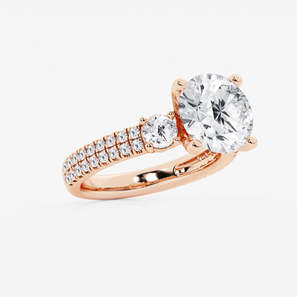 Vivienne - Double Row Accents Engagement Ring