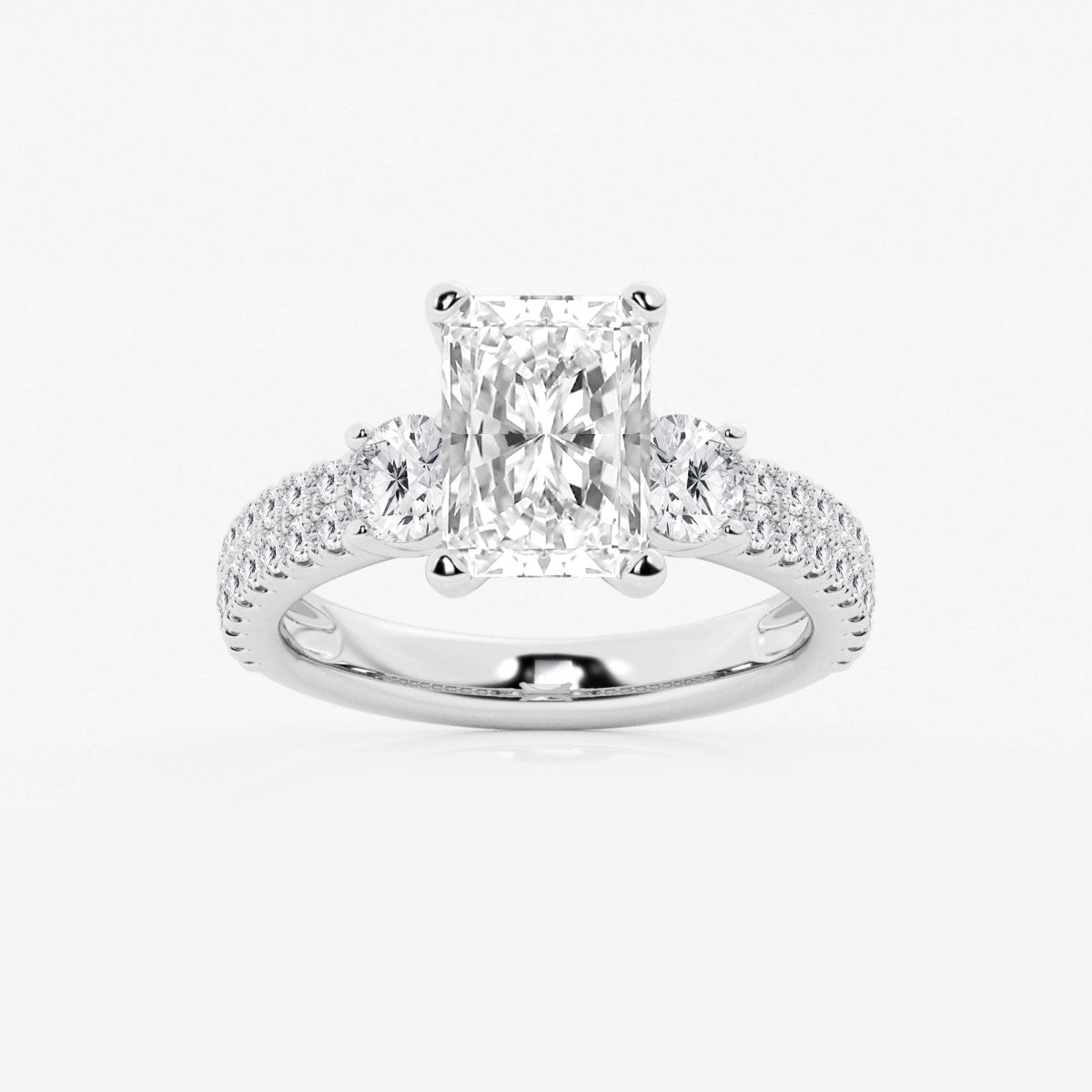 Vivienne - Double Row Accents Engagement Ring