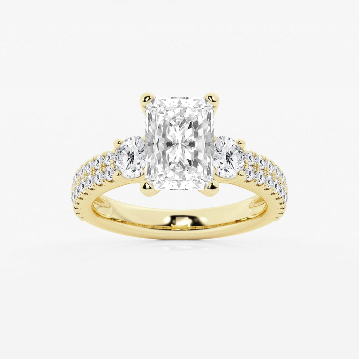Vivienne - Double Row Accents Engagement Ring
