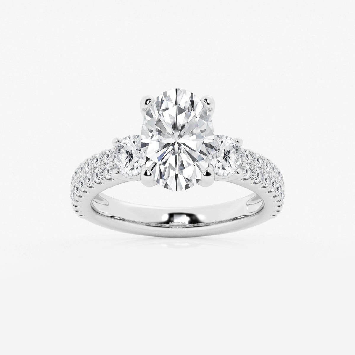 Vivienne - Double Row Accents Engagement Ring