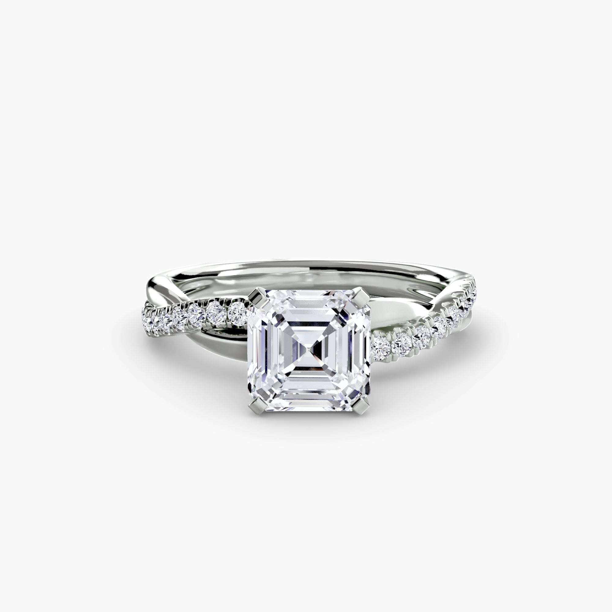 The Emerald Twist PavÃ© Ring
