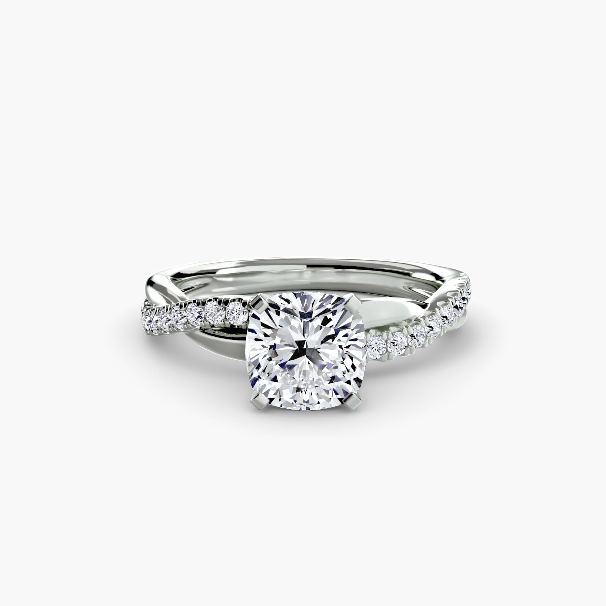 The Emerald Twist PavÃ© Ring