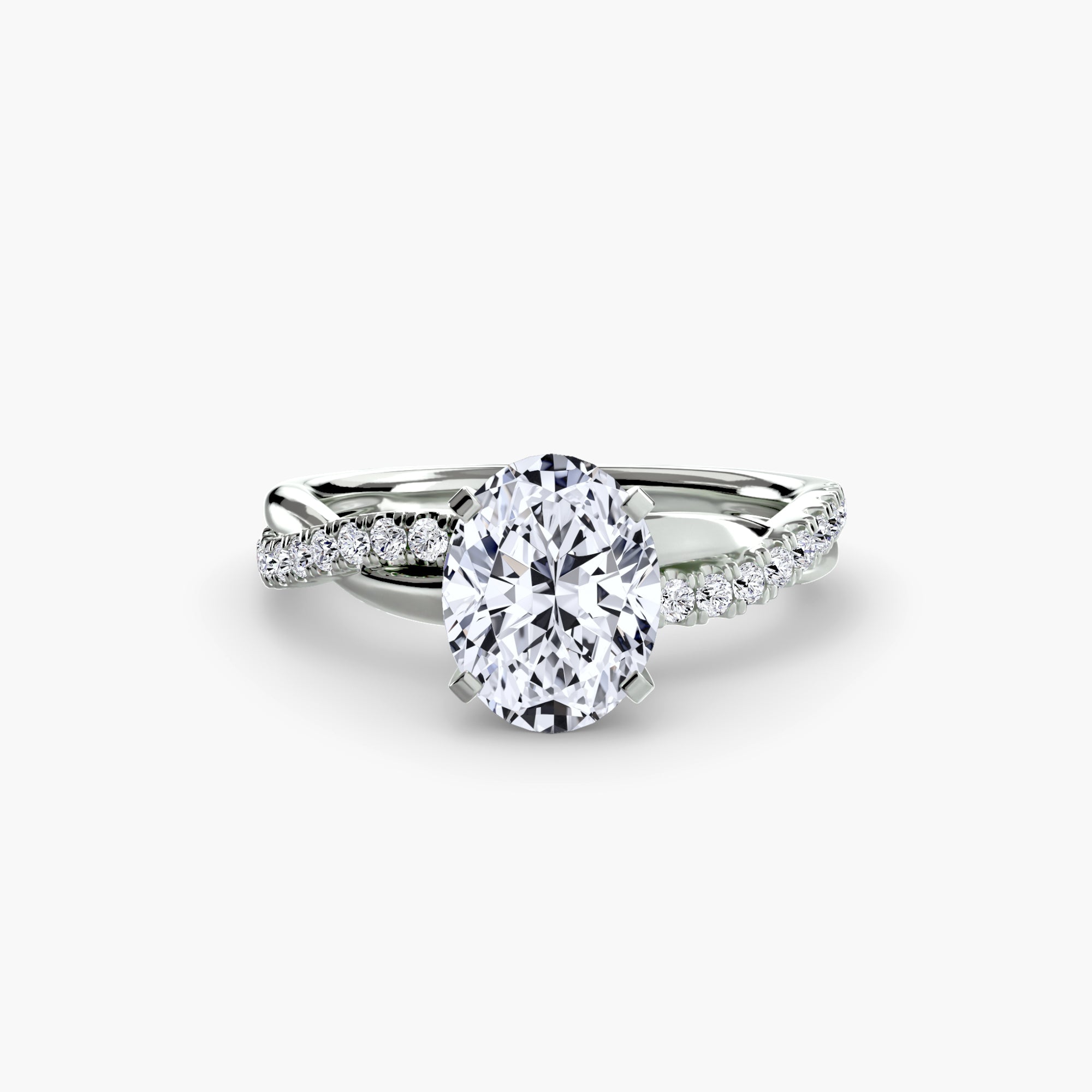 The Emerald Twist PavÃ© Ring
