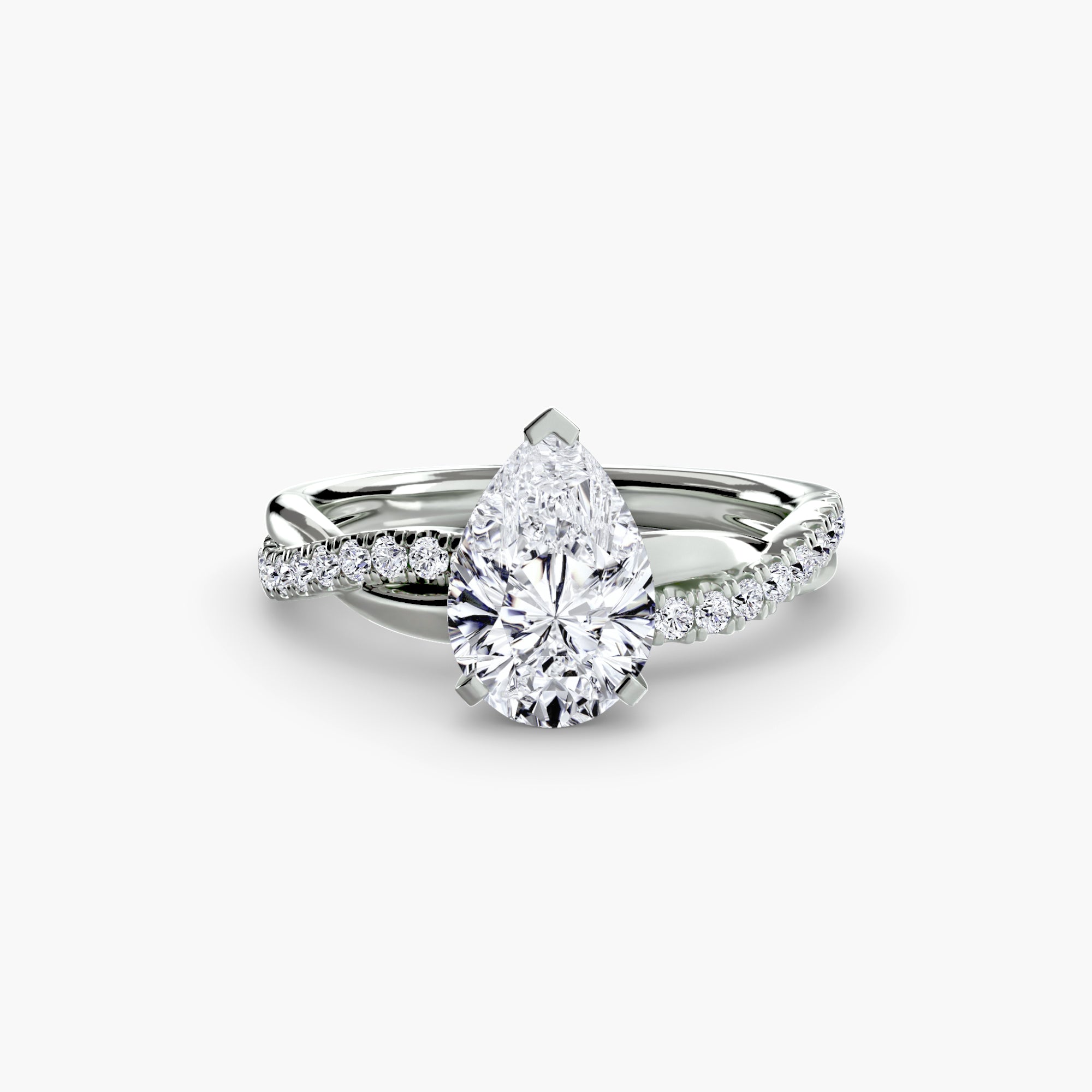 The Emerald Twist PavÃ© Ring