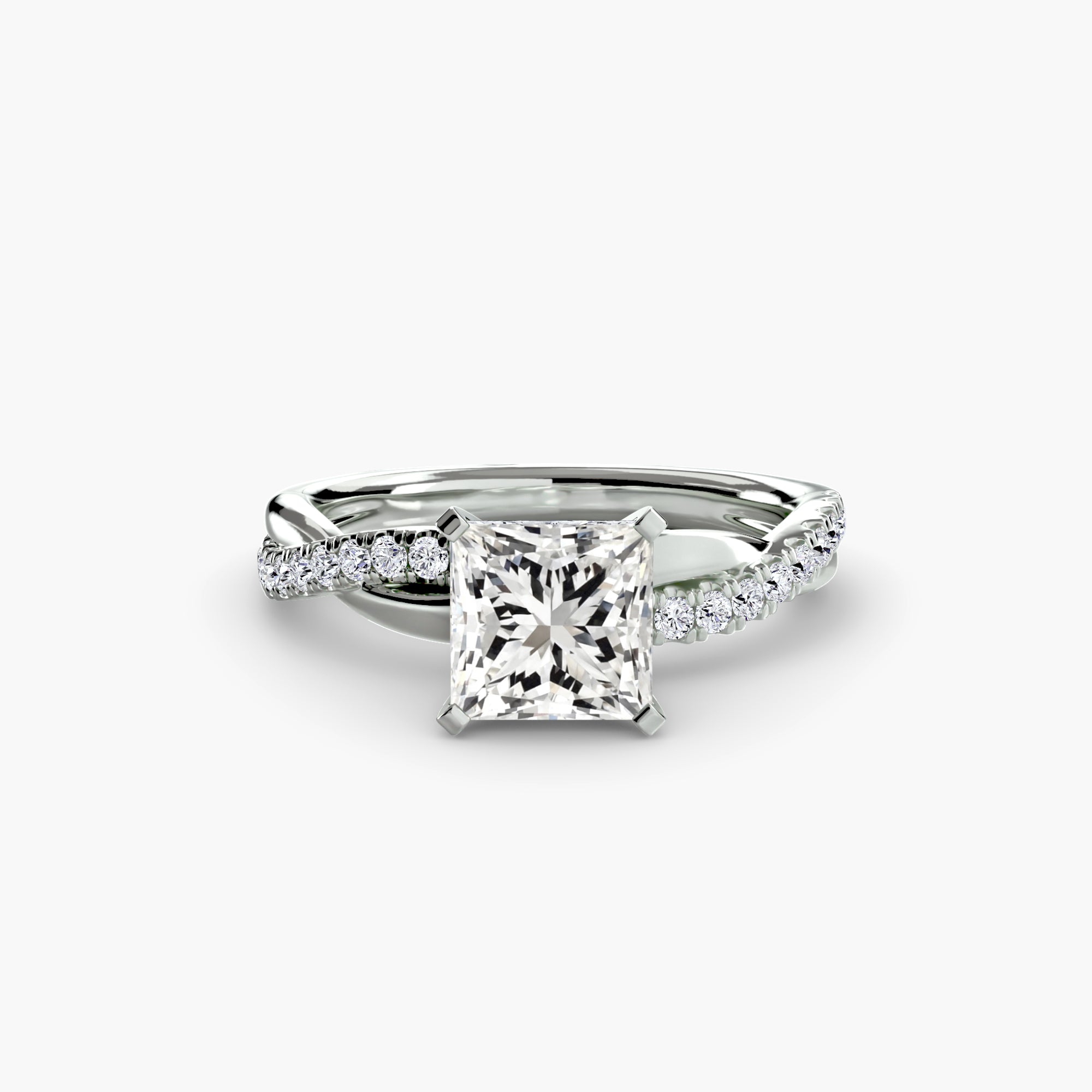 The Emerald Twist PavÃ© Ring