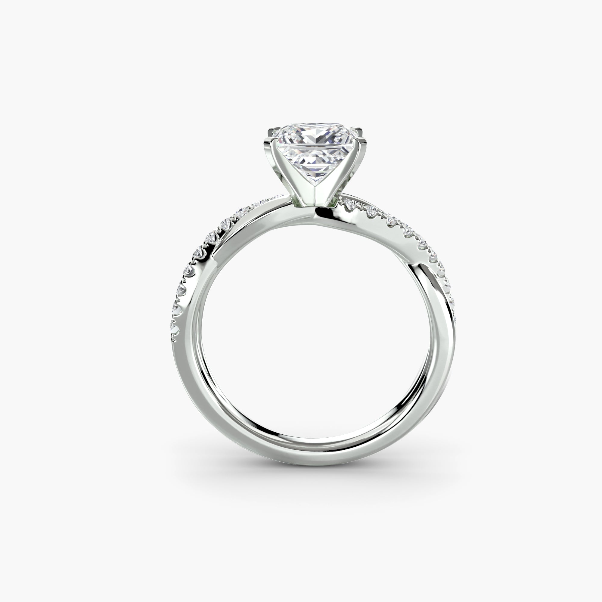 The Emerald Twist PavÃ© Ring