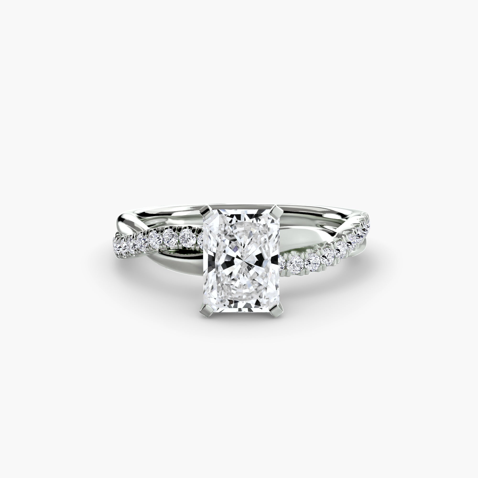 The Emerald Twist PavÃ© Ring