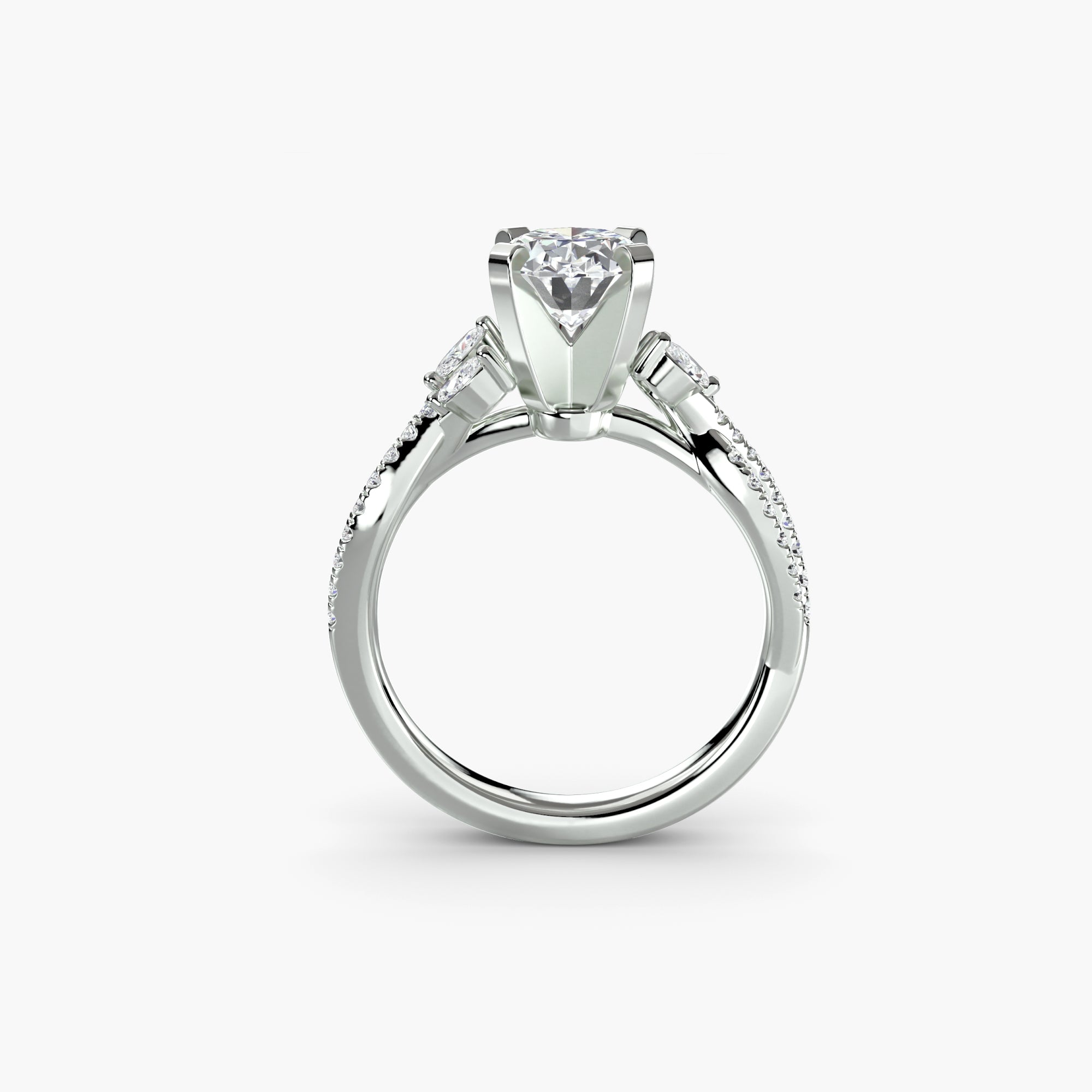 The Twist PavÃ© Ring