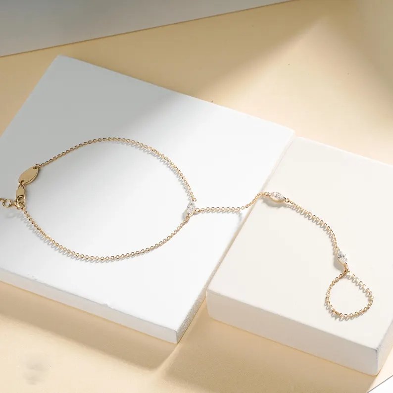 Marquise Hand Harness Bracelet
