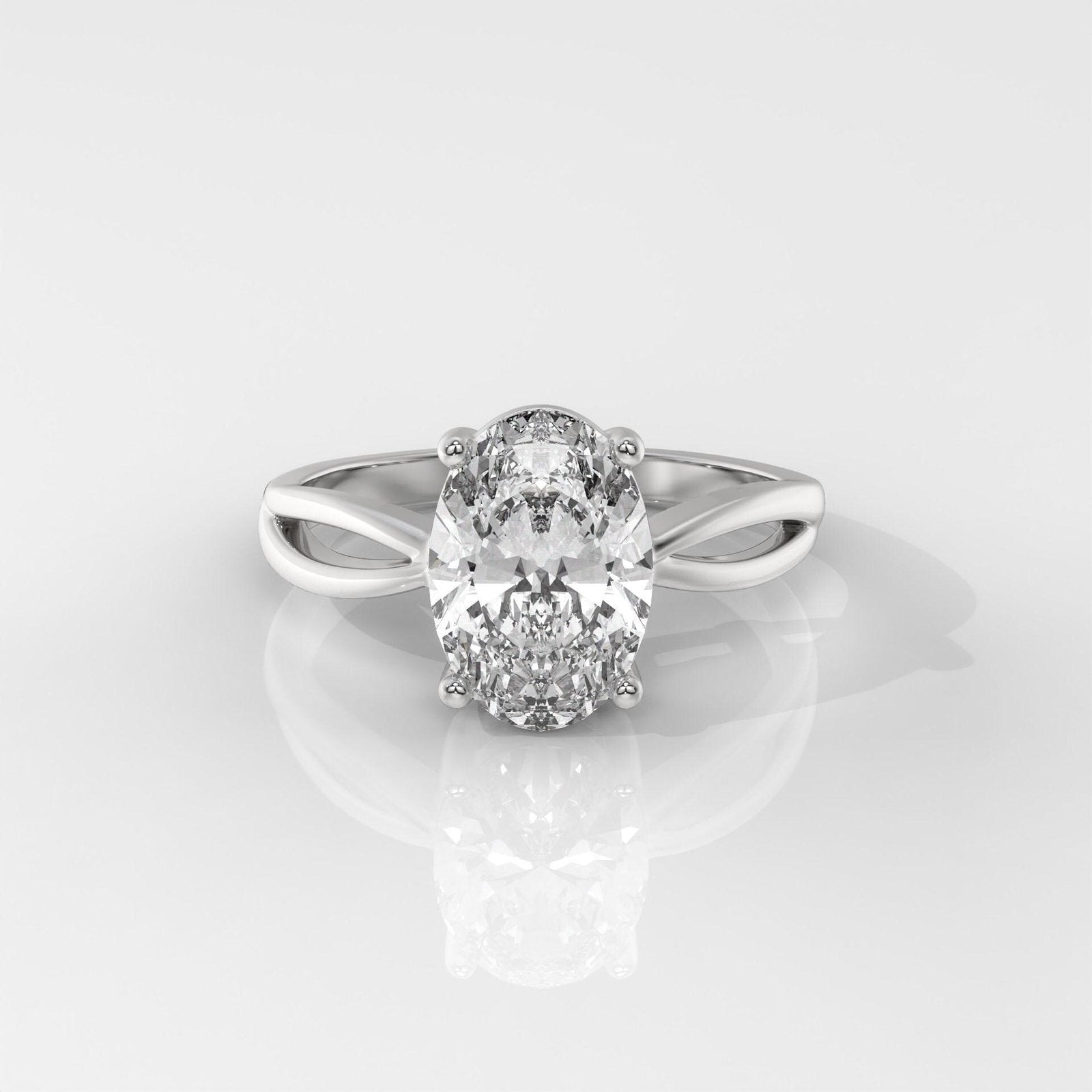 Oval Cut Infinty Engagement Ring