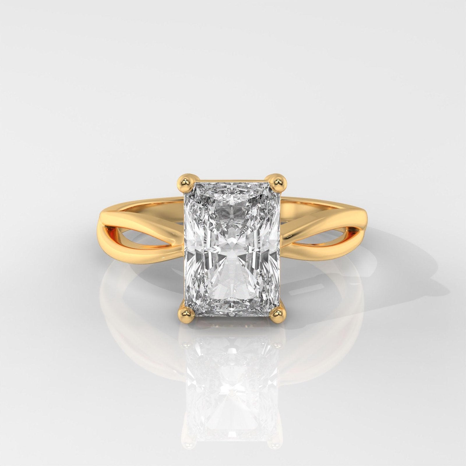 Radaint Cut Infinty Engagement Ring