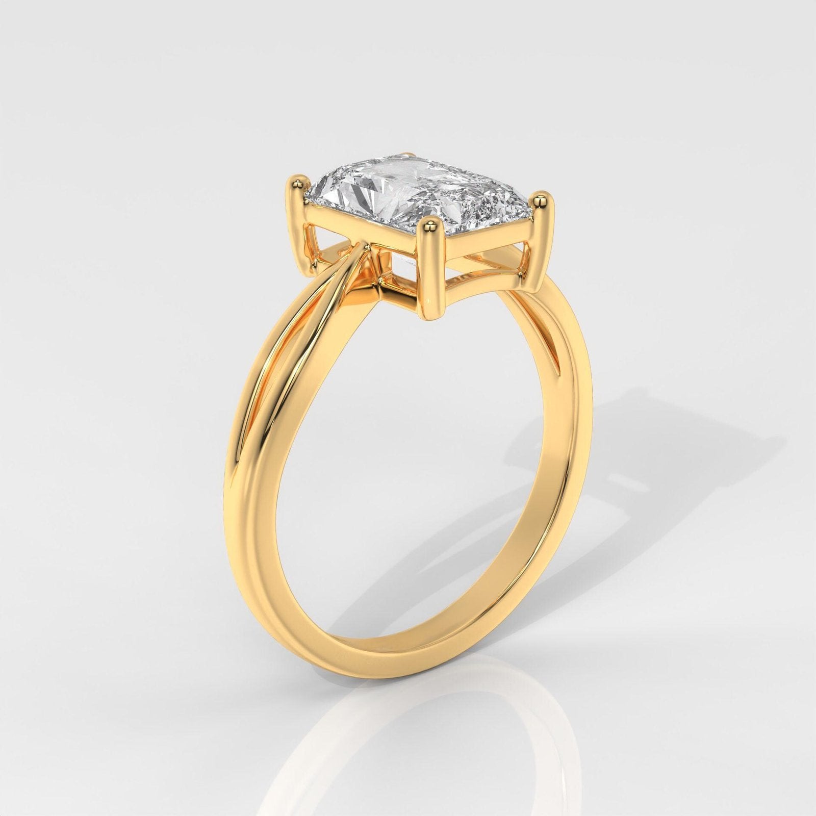 Radaint Cut Infinty Engagement Ring