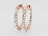Bethany-Hoop Earrings with Lab Grown Diamonds