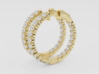 Bethany-Diamond Hoop Earrings for Women