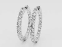 Bethany-Lab Grown Diamond Hoop Earrings