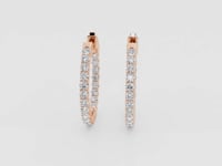 Bethany-Hoop Earrings with Lab Grown Diamonds