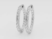 Bethany-Lab Grown Diamond Hoop Earrings