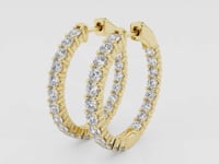 Bethany-Diamond Hoop Earrings for Women