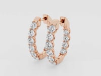 Bethany-Hoop Earrings with Lab Grown Diamonds
