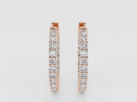 Bethany-Hoop Earrings with Lab Grown Diamonds
