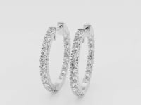Bethany-Lab Grown Diamond Hoop Earrings